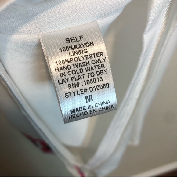 Savanna Jane Mexican Embroidered Floral Dress Flutter Sleeve Size M - Picture 6 of 6